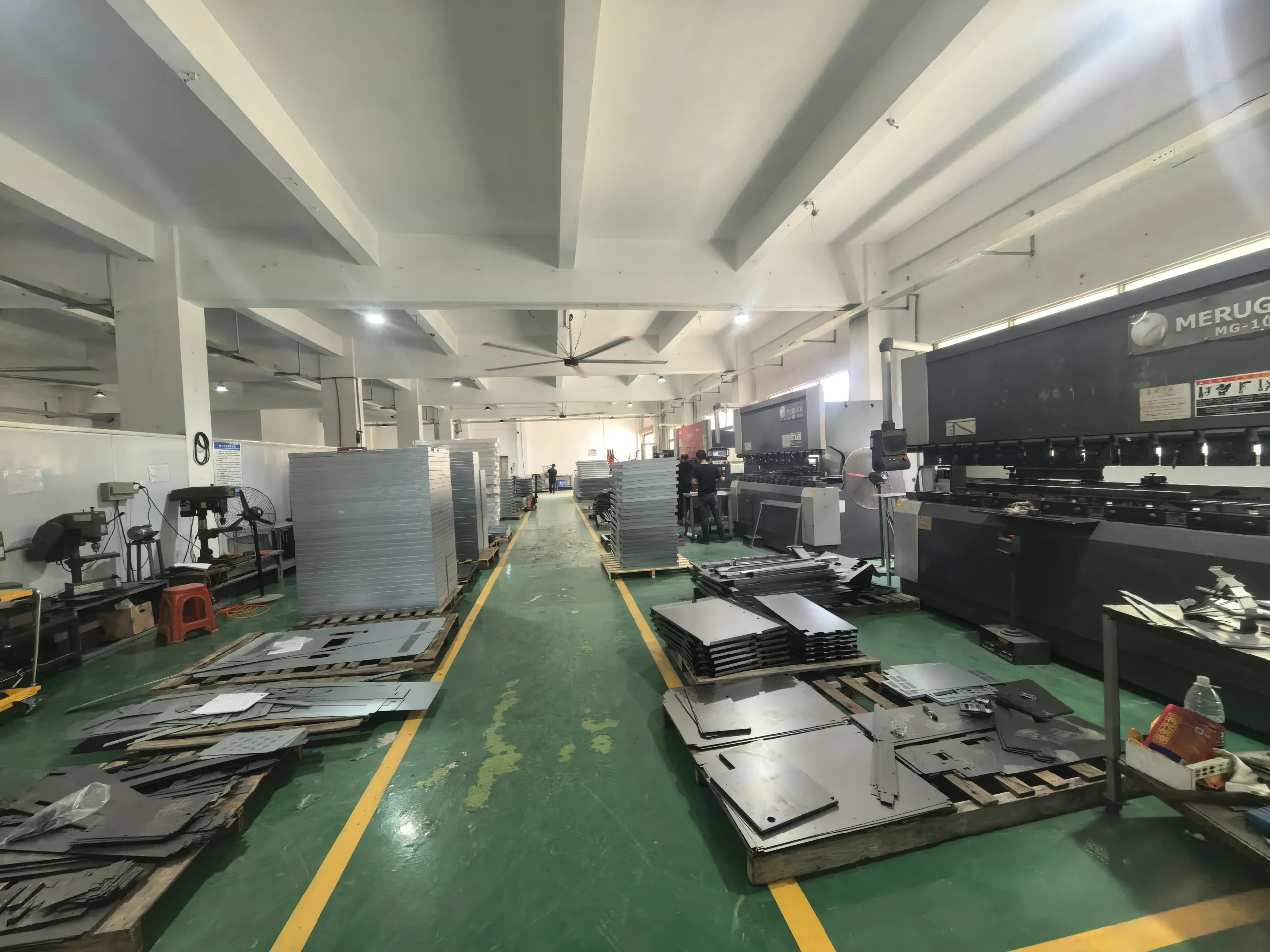 A CNC bending machine shaping sheet metal components with high repeatable accuracy.